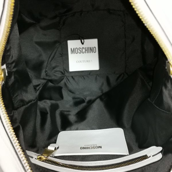 Moschino Couture White Leather Bag