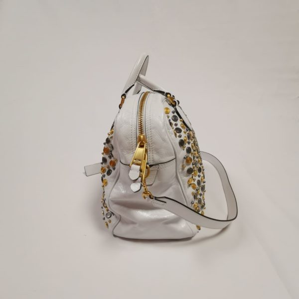 Moschino Couture White Leather Bag