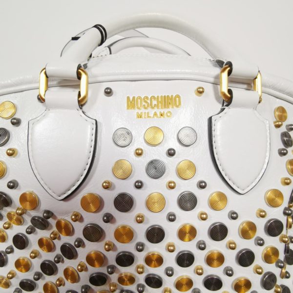 Moschino Couture White Leather Bag