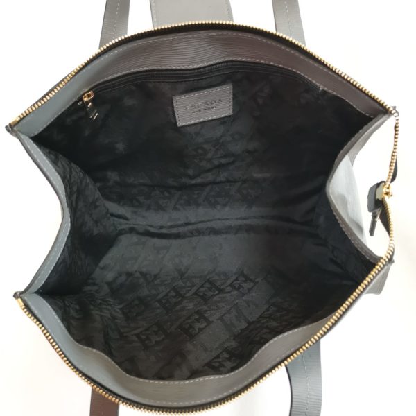 ESCADA Shoulder Bag Gray EPI