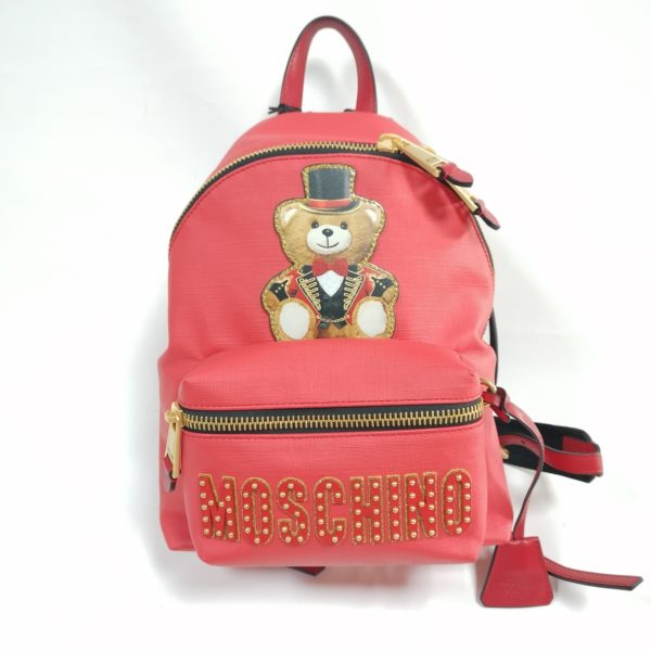 Moschino Couture Teddy Backpack red