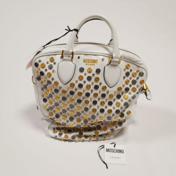 Moschino Couture White Leather Bag