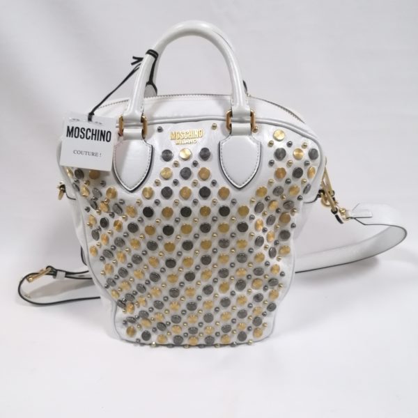 Moschino Couture White Leather Bag