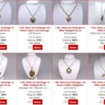 Versteigerung Auktion Gold Schmuck aus Pfand Verwertung