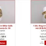 Versteigerung Auktion Gold Schmuck aus Pfand Verwertung